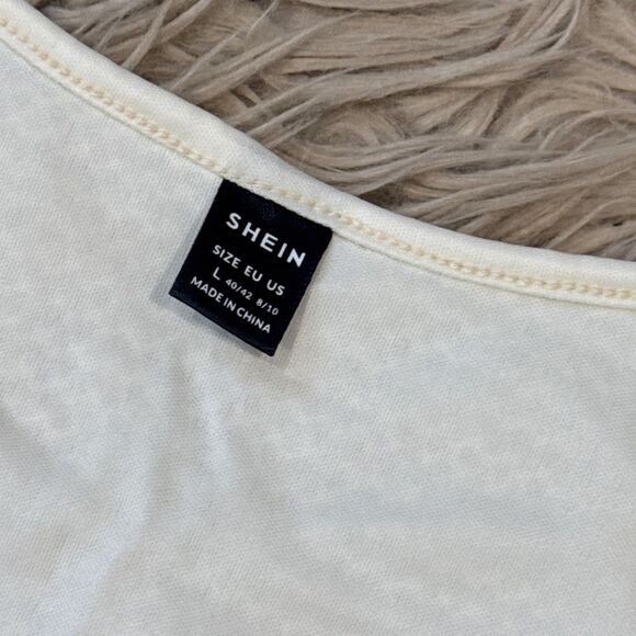 SHEIN cream knit dress size large - Picture 2 of 4